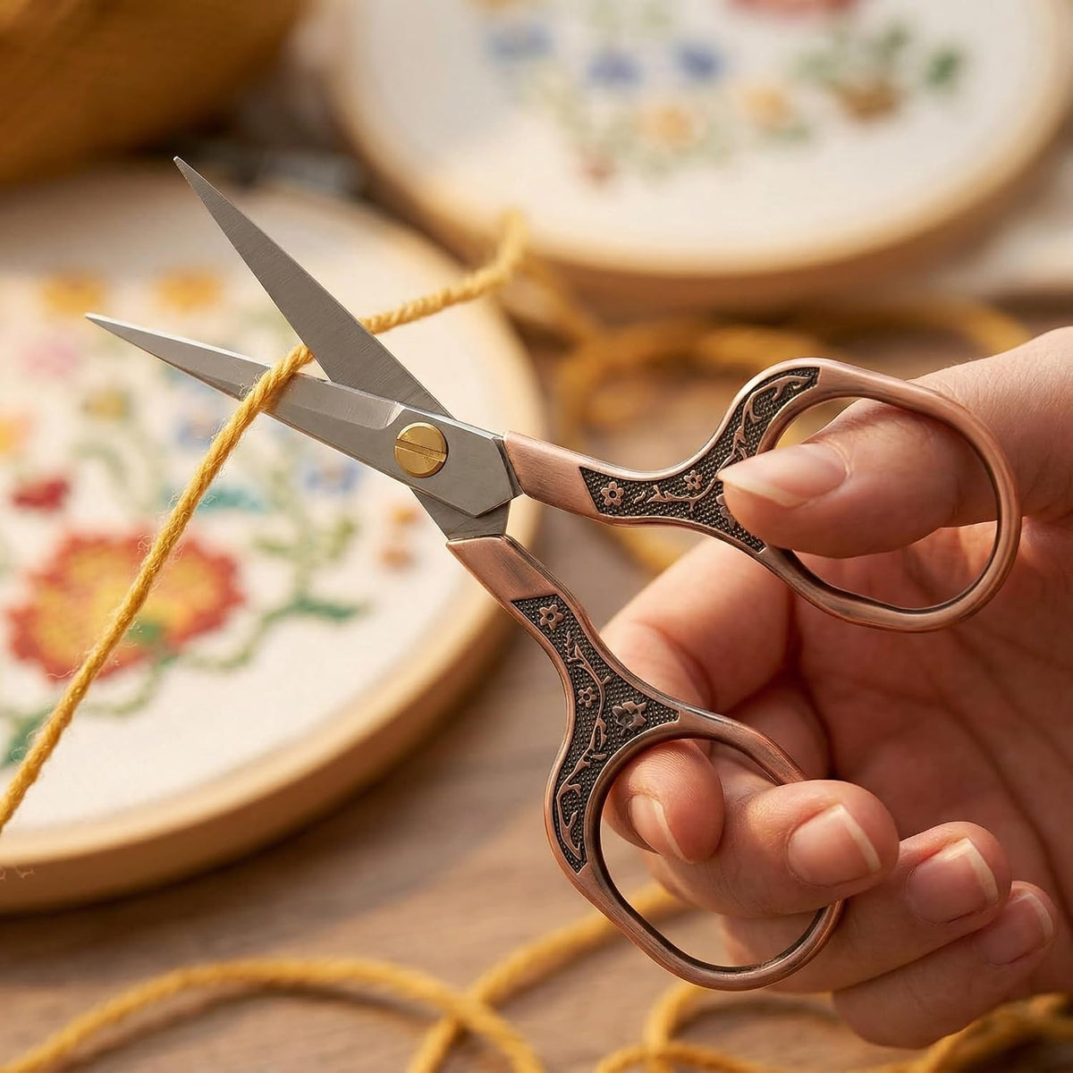 embroidery scissors- 5 Inch Precision Scissors-2 pack,small razor Sharp Blade Shears for craft Crochet sewing school paper cutting…