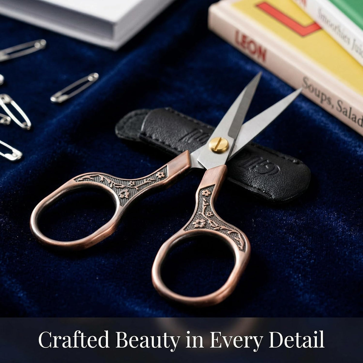 embroidery scissors- 5 Inch Precision Scissors-2 pack,small razor Sharp Blade Shears for craft Crochet sewing school paper cutting…