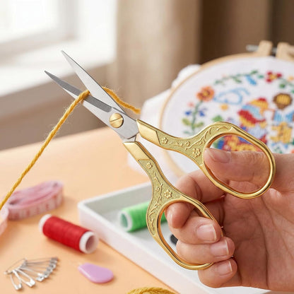 embroidery scissors- 5 Inch Precision Scissors-2 pack,small razor Sharp Blade Shears for craft Crochet sewing school paper cutting…