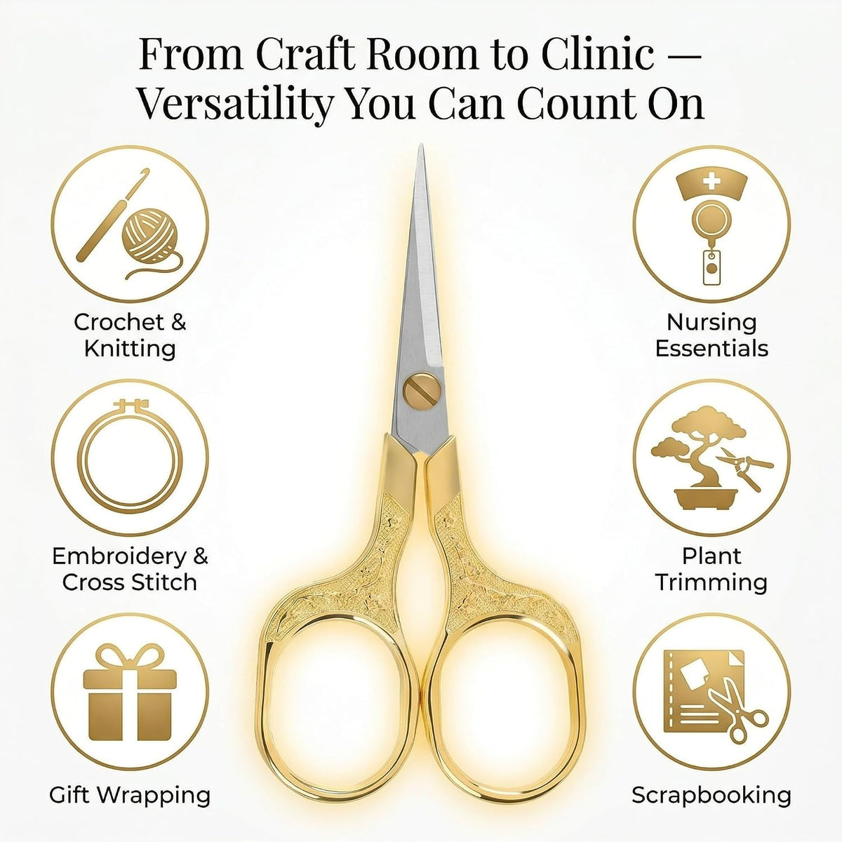 embroidery scissors- 5 Inch Precision Scissors-2 pack,small razor Sharp Blade Shears for craft Crochet sewing school paper cutting…