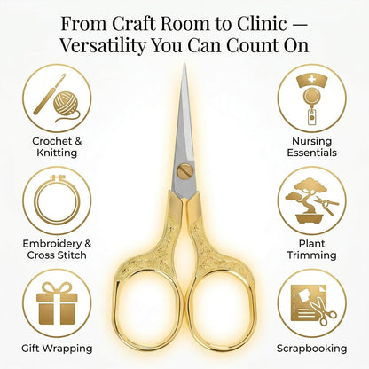 embroidery scissors- 5 Inch Precision Scissors-2 pack,small razor Sharp Blade Shears for craft Crochet sewing school paper cutting…