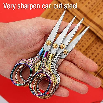 embroidery scissors- 5 Inch Precision Scissors-2 pack,small razor Sharp Blade Shears for craft Crochet sewing school paper cutting…