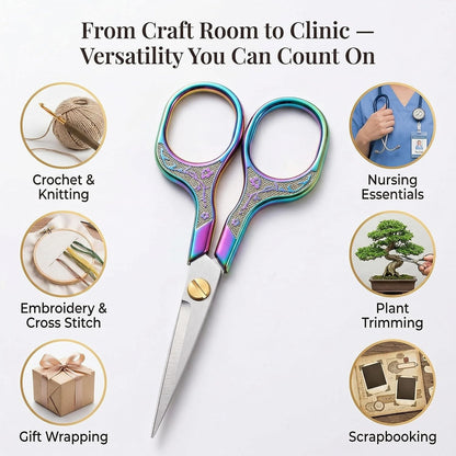 embroidery scissors- 5 Inch Precision Scissors-2 pack,small razor Sharp Blade Shears for craft Crochet sewing school paper cutting…