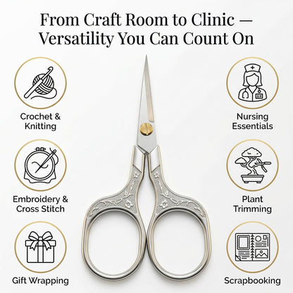 embroidery scissors- 5 Inch Precision Scissors-2 pack,small razor Sharp Blade Shears for craft Crochet sewing school paper cutting…