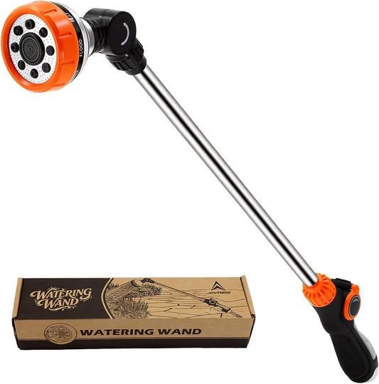 24-Inch Watering Wand, Garden Hose Nozzle with Spray Head