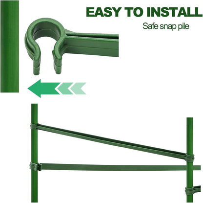 100 Pcs Plant Stake Arms for Tomato Cage, 11.8” Expandable Plant Supports Trellis Connector with 2 Buckles for 11mm Diameter Plant Stake, for Climbing Plants, Tomato, Vegetable, Indoor&Outdoor