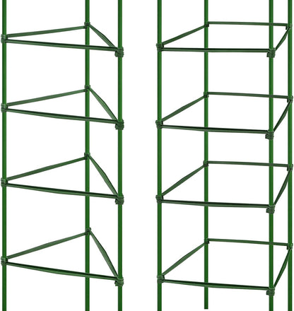 100 Pcs Plant Stake Arms for Tomato Cage, 11.8” Expandable Plant Supports Trellis Connector with 2 Buckles for 11mm Diameter Plant Stake, for Climbing Plants, Tomato, Vegetable, Indoor&Outdoor