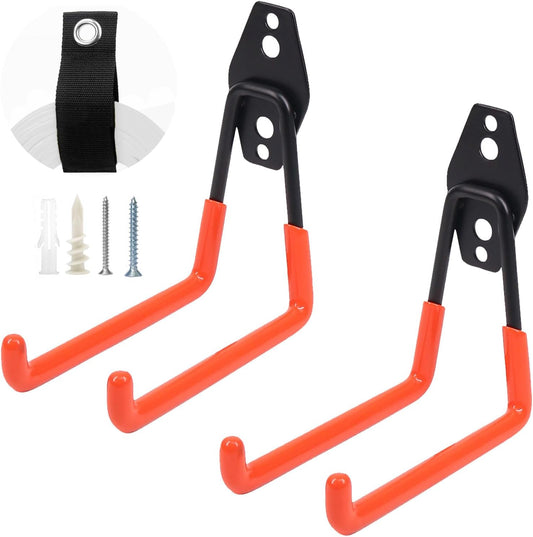 Heavy Duty Garage Storage Hooks 2 Pack Garage Tool Organizer Wall Mount