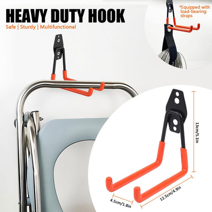 Heavy Duty Garage Storage Hooks 2 Pack Garage Tool Organizer Wall Mount