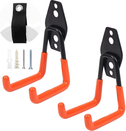 Heavy Duty Garage Storage Hooks 2 Pack Garage Tool Organizer Wall Mount