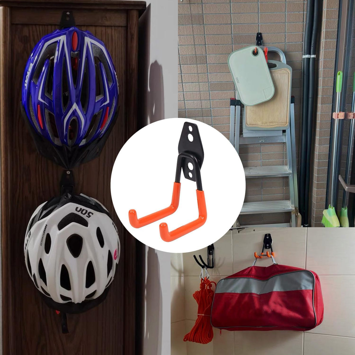 Heavy Duty Garage Storage Hooks 2 Pack Garage Tool Organizer Wall Mount