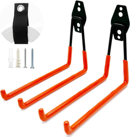 Heavy Duty Garage Storage Hooks 2 Pack Garage Tool Organizer Wall Mount