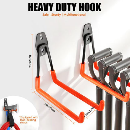 Heavy Duty Garage Storage Hooks 2 Pack Garage Tool Organizer Wall Mount