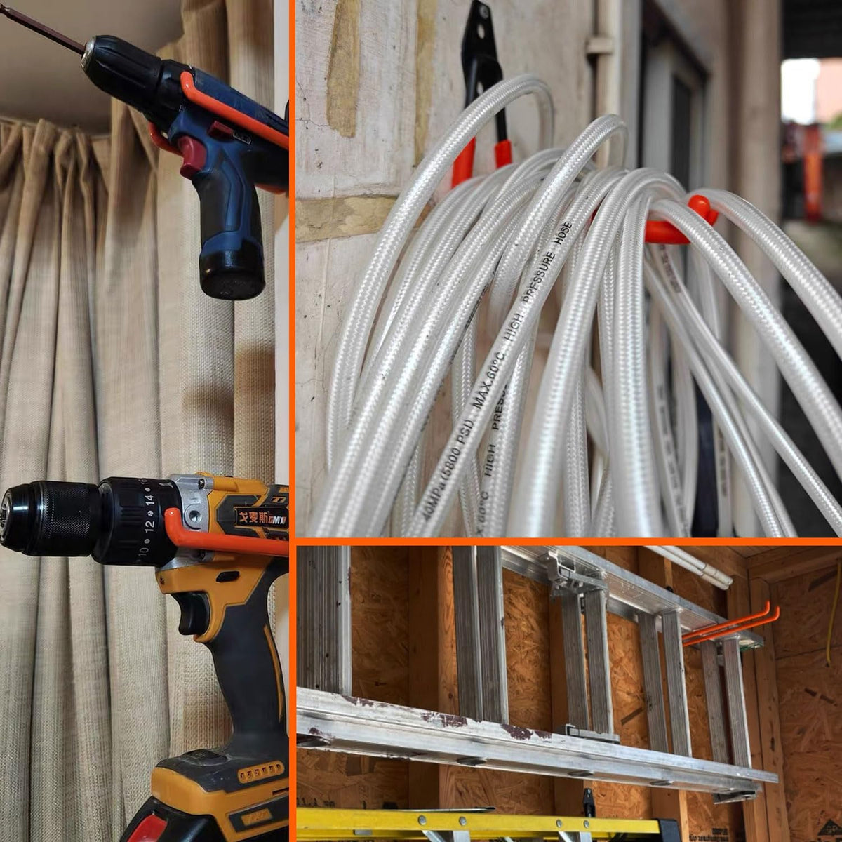 Heavy Duty Garage Storage Hooks 2 Pack Garage Tool Organizer Wall Mount