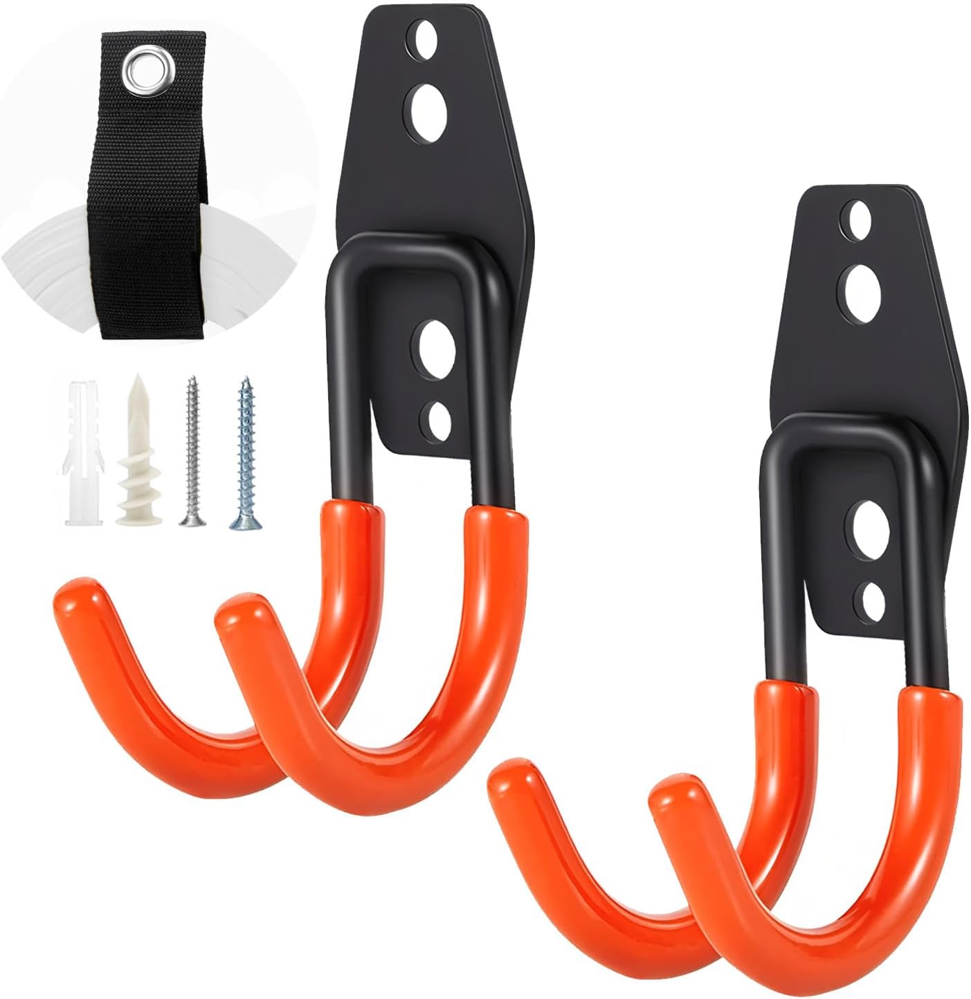 Heavy Duty Garage Storage Hooks 2 Pack Garage Tool Organizer Wall Mount