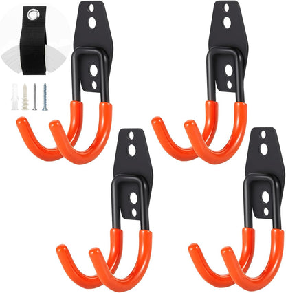 Heavy Duty Garage Storage Hooks 2 Pack Garage Tool Organizer Wall Mount