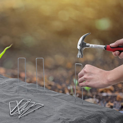 120 Pack Landscape Staples, 6 Inch Garden Stakes Galvanized Steel