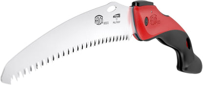 603 Folding Pruning Saw – Curved Pull-Stroke Saw for Tree Trimming & Elevated Cut | Tree Branch Cutter | Folding Handsaw with Chrome-Plated 8" Blade, Non-Slip Handle, Blade Lock, Swiss Precision