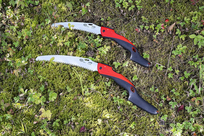 603 Folding Pruning Saw – Curved Pull-Stroke Saw for Tree Trimming & Elevated Cut | Tree Branch Cutter | Folding Handsaw with Chrome-Plated 8" Blade, Non-Slip Handle, Blade Lock, Swiss Precision