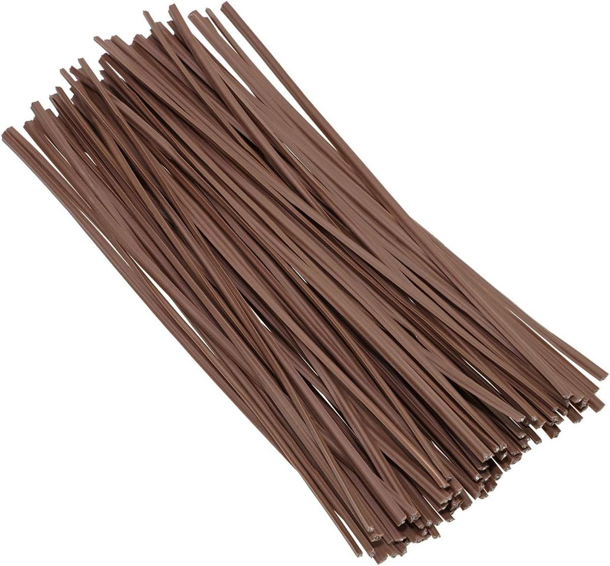 80pcs Plastic Twist Ties Plant Ties Reusable Bread Twist Ties Cake pop Ties Cable Ties Candy Ties for Bags 6 Inch (Brown)