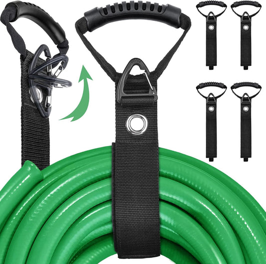 4PCS Storage Straps 3 in 1 Multifunction, Heavy Duty Storage Straps for Cables and Ropes, Extension Cord Organizer with Handle for Pool Hoses, Garden Hoses, Cords - 28'' + 22''