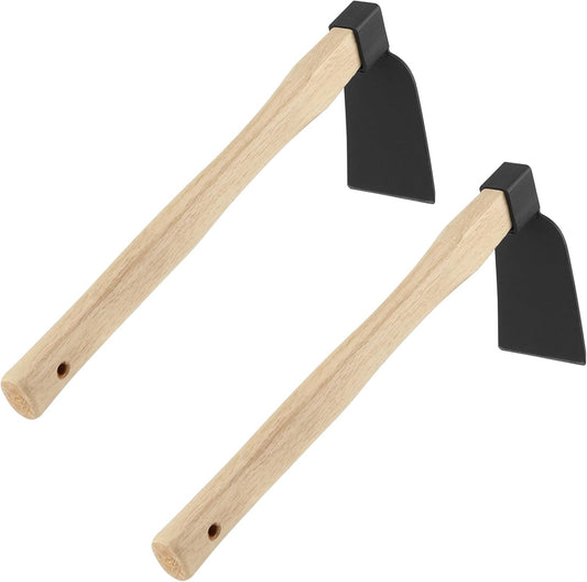 2 Pcs 15 Inch Garden Hoe, Hand Hoe Garden Tool, Handheld Hoe Blade Head Hand Hoe for Digging, Loosening Soil, Weeding, Planting