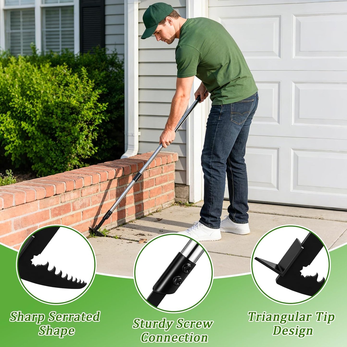 Crack Weeder Tool Set Upgraded & Lengthened Manual Manganese Steel Crevice