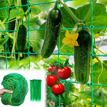 Trellis Netting, Garden Netting for Plants, 6.6x26 Feet Garden Trellis Netting for Climbing Plants with 27 Strands Nylon Outdoor Indoor, Vegetable Grow Trellis Net for Tomato, Cucumber, Grape, Bean