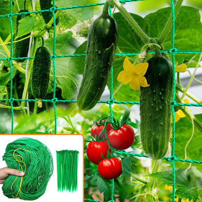 Trellis Netting, Garden Netting for Plants, 6.6x26 Feet Garden Trellis Netting for Climbing Plants with 27 Strands Nylon Outdoor Indoor, Vegetable Grow Trellis Net for Tomato, Cucumber, Grape, Bean