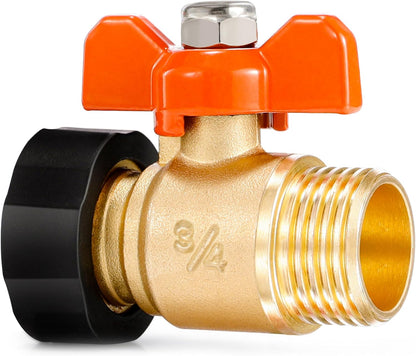 360° Rotatable Garden Hose Splitter 2026 Upgrade 3/4" GHT Swivel Brass Hose Splitter, High Flow Spigot Splitter with Seperately Shut Off Valves, Heavy Duty Faucet Splitter for Outdoor Garden Courtyard