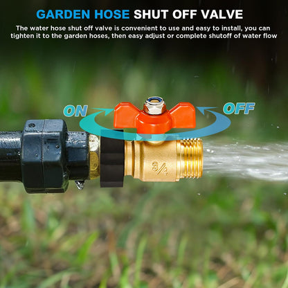 360° Rotatable Garden Hose Splitter 2026 Upgrade 3/4" GHT Swivel Brass Hose Splitter, High Flow Spigot Splitter with Seperately Shut Off Valves, Heavy Duty Faucet Splitter for Outdoor Garden Courtyard