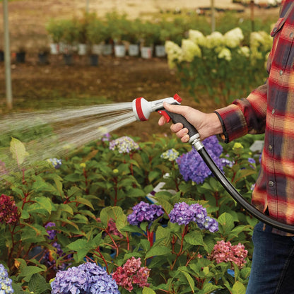 Pro Heavy Duty Garden Hose Nozzle with 5 Adjustable Spray Patterns, Water Hose Nozzle for Watering Garden or Lawn, Silver