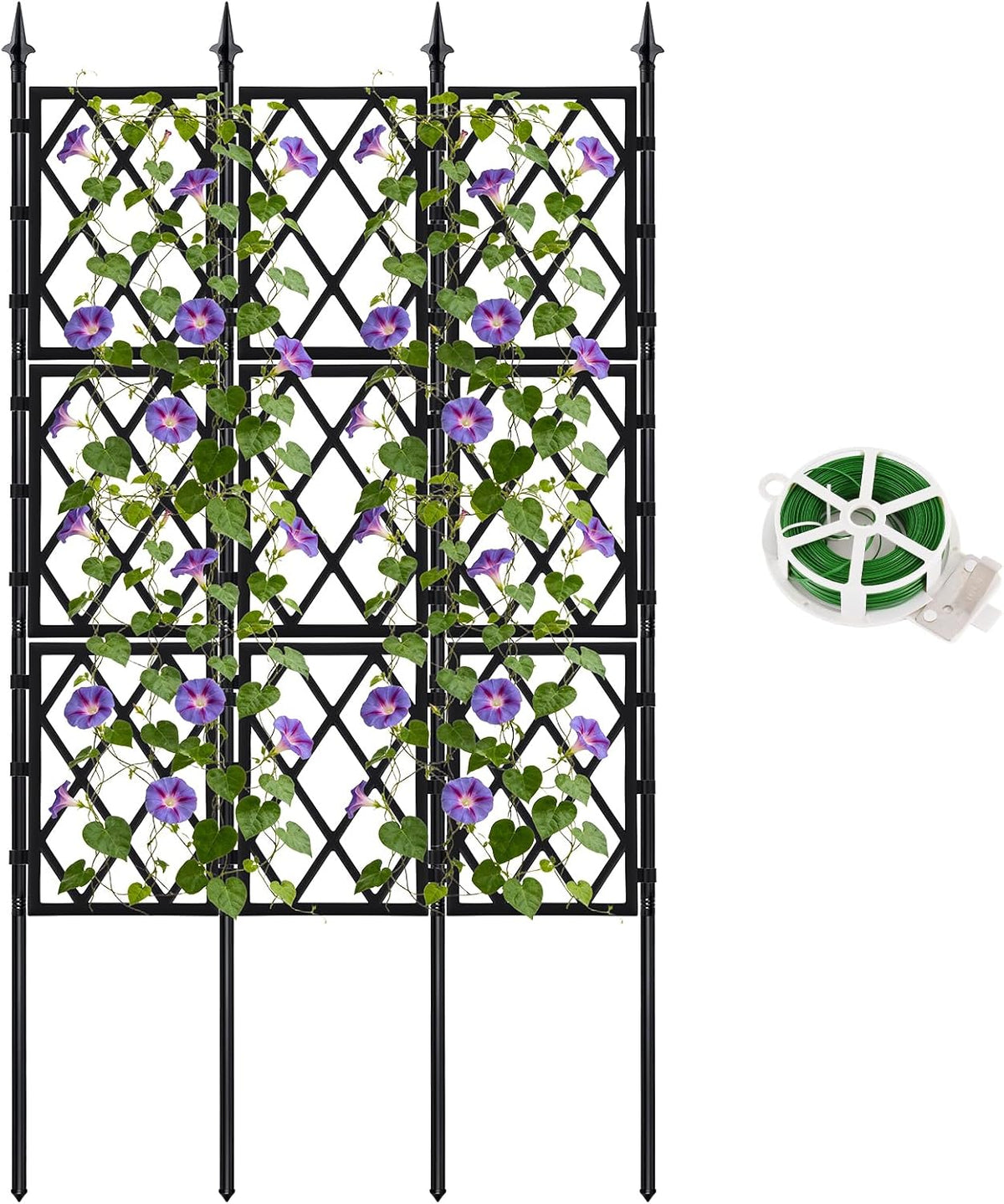5.25FT Metal Garden Trellis for Climbing Plants Outdoor Indoor