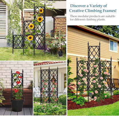 5.25FT Metal Garden Trellis for Climbing Plants Outdoor Indoor