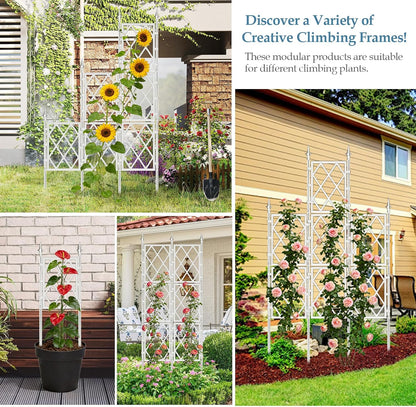 5.25FT Metal Garden Trellis for Climbing Plants Outdoor Indoor