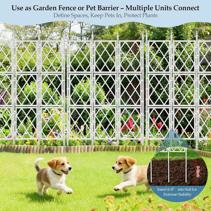 5.25FT Metal Garden Trellis for Climbing Plants Outdoor Indoor