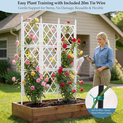 5.25FT Metal Garden Trellis for Climbing Plants Outdoor Indoor
