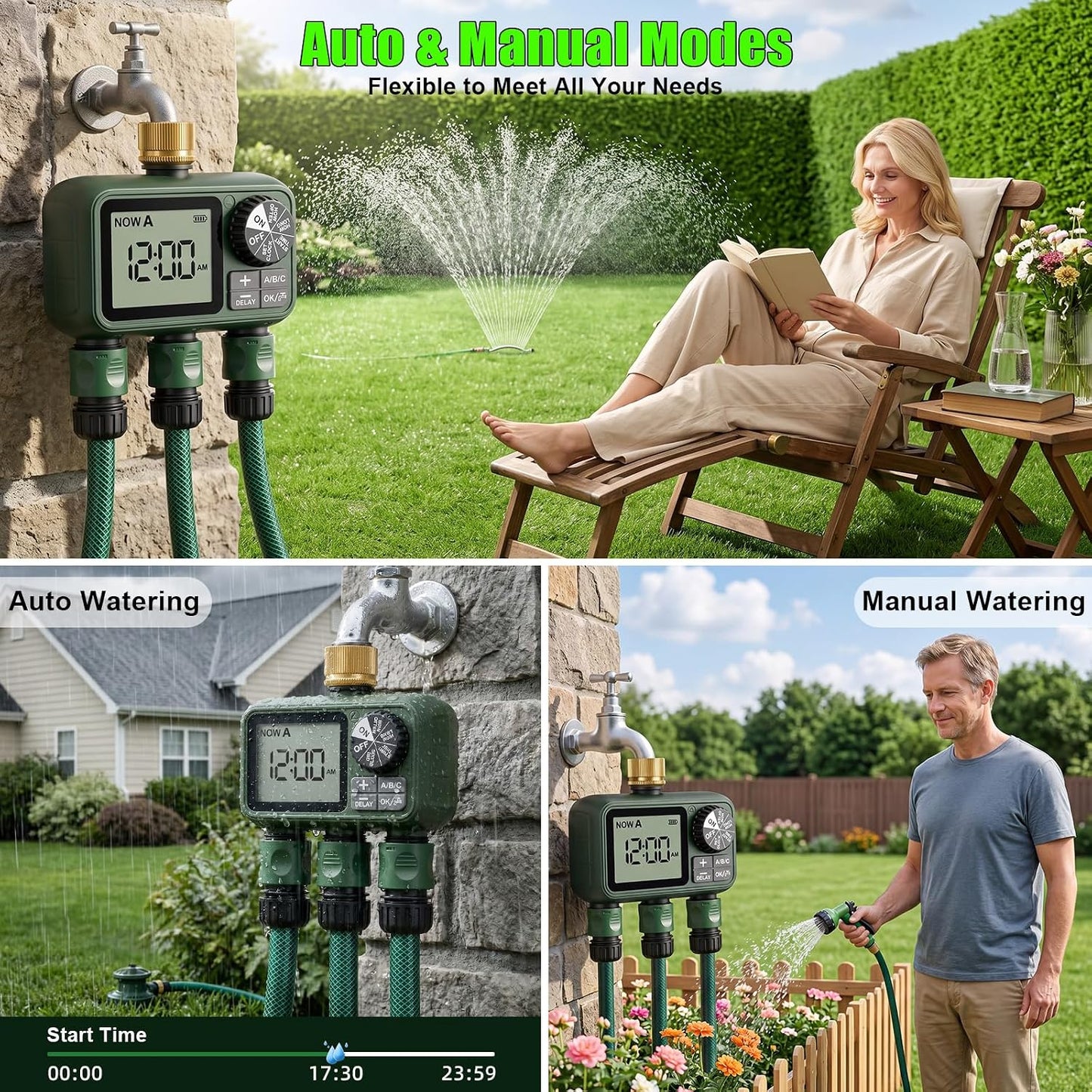 Water Timer for Outdoor Garden Hose, Sprinkler Timer for Garden