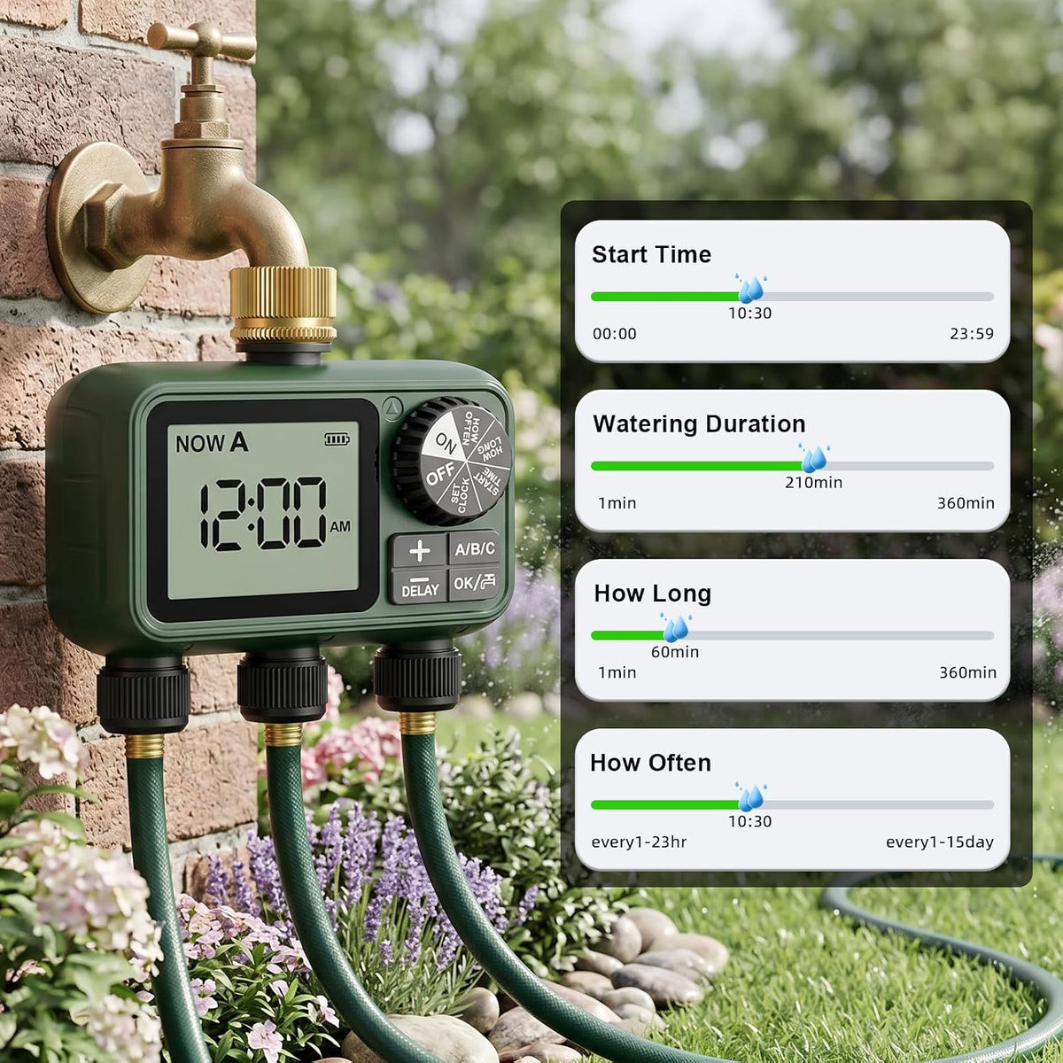 Water Timer for Outdoor Garden Hose, Sprinkler Timer for Garden