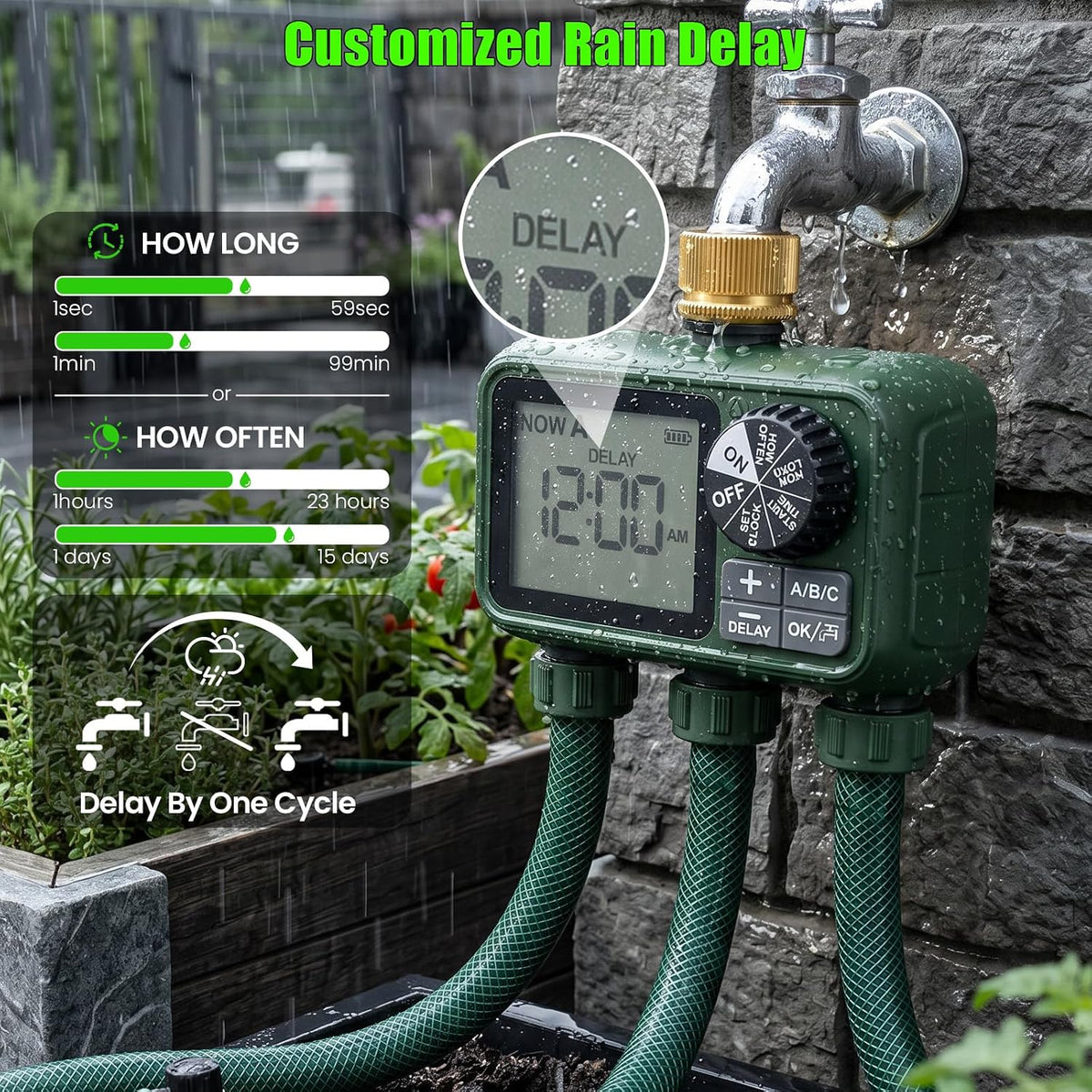 Water Timer for Outdoor Garden Hose, Sprinkler Timer for Garden