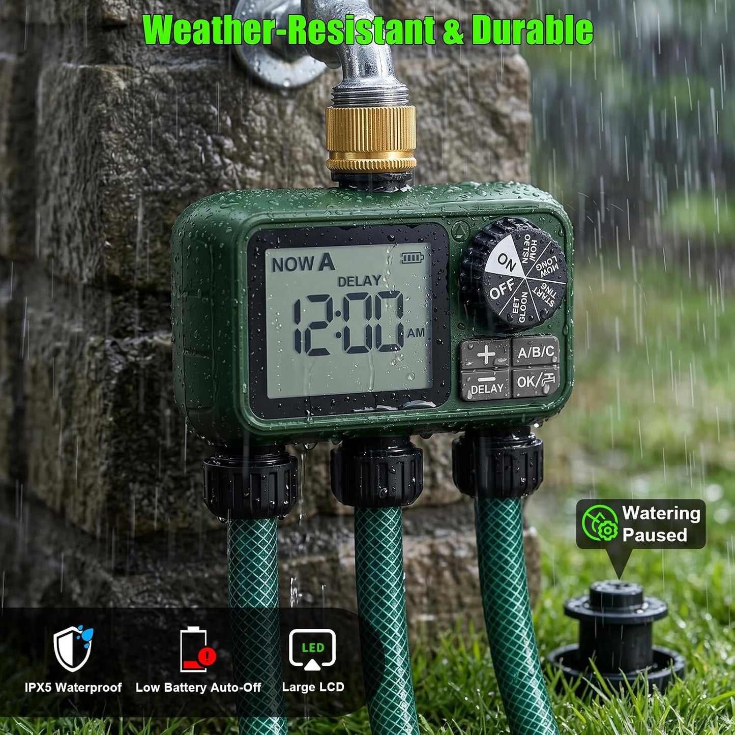 Water Timer for Outdoor Garden Hose, Sprinkler Timer for Garden