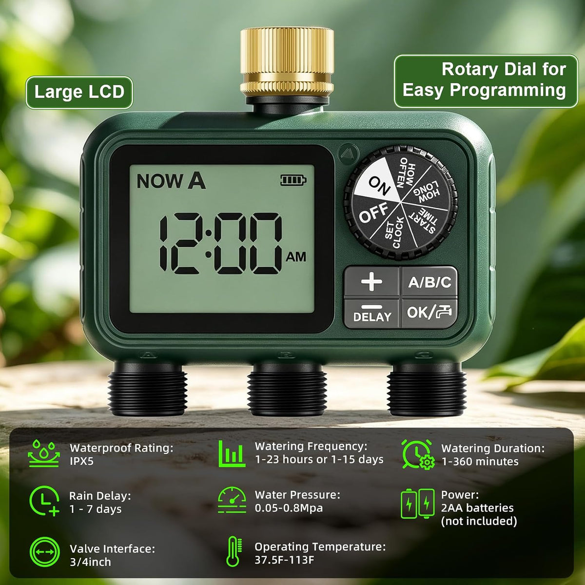 Water Timer for Outdoor Garden Hose, Sprinkler Timer for Garden
