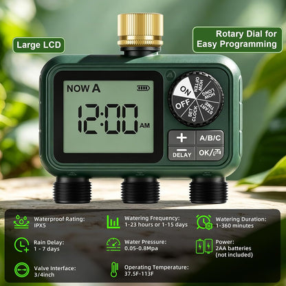 Water Timer for Outdoor Garden Hose, Sprinkler Timer for Garden