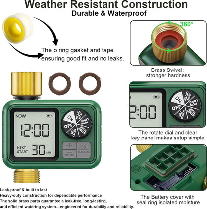 Water Timer for Outdoor Garden Hose, Sprinkler Timer for Garden