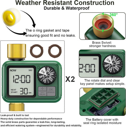 Water Timer for Outdoor Garden Hose, Sprinkler Timer for Garden