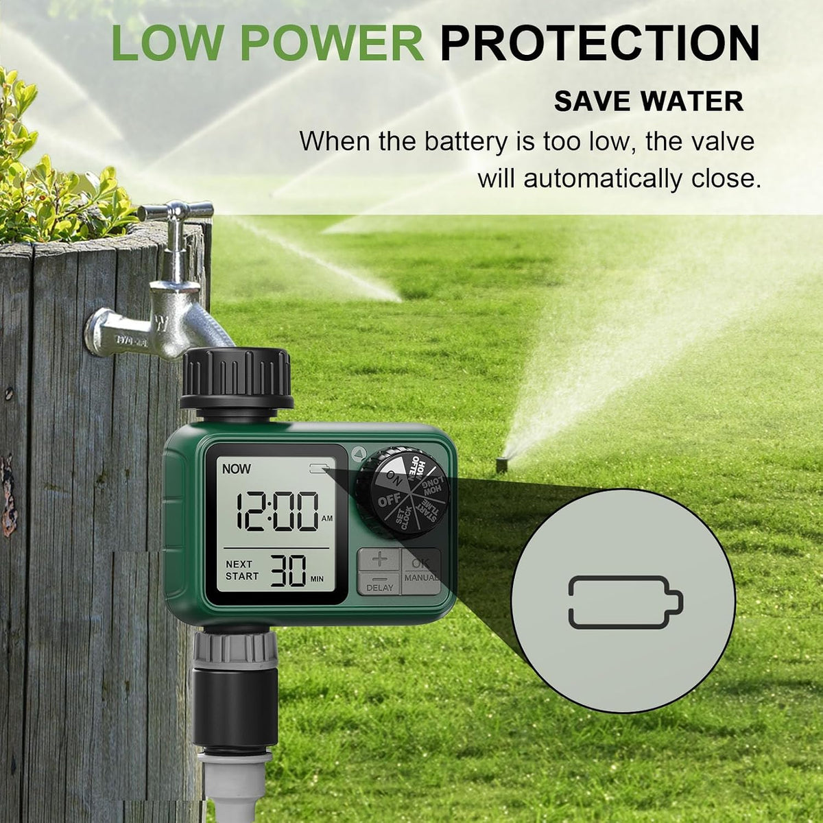 Water Timer for Outdoor Garden Hose, Sprinkler Timer for Garden