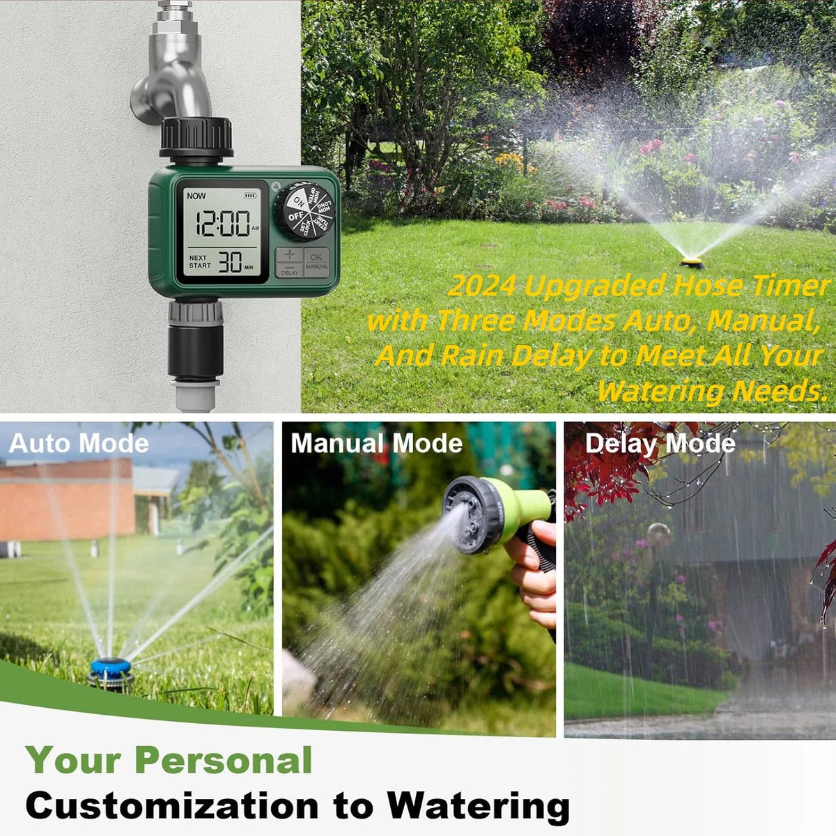 Water Timer for Outdoor Garden Hose, Sprinkler Timer for Garden