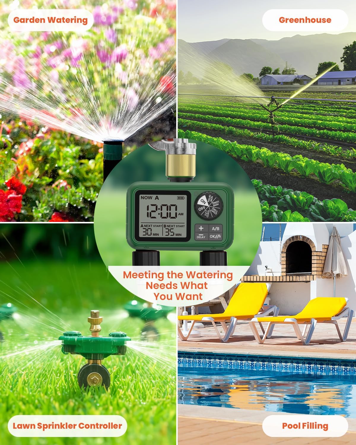 Water Timer for Outdoor Garden Hose, Sprinkler Timer for Garden