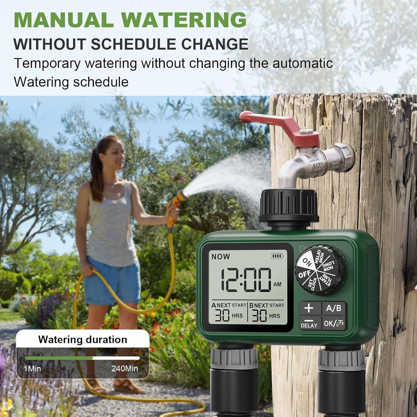 Water Timer for Outdoor Garden Hose, Sprinkler Timer for Garden