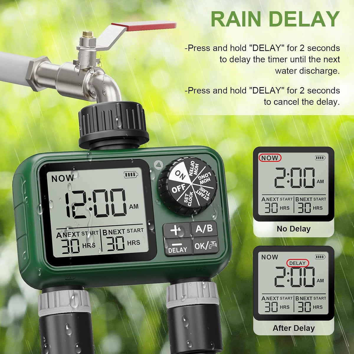 Water Timer for Outdoor Garden Hose, Sprinkler Timer for Garden